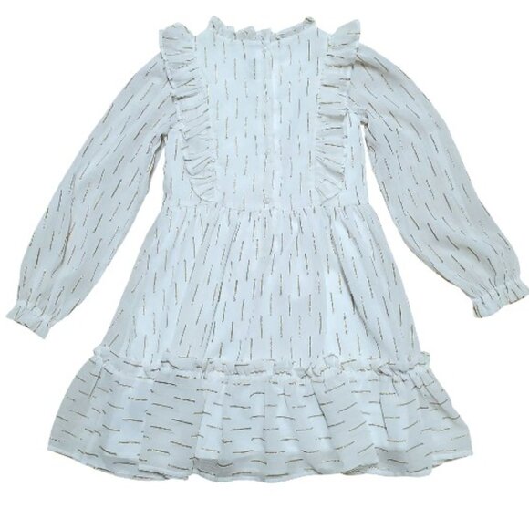 Janie and Jack White and Gold Dress Size 8 - Picture 4 of 5